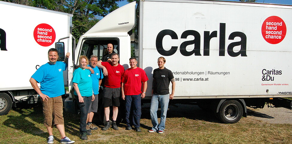 carla-Team mit Transporter 